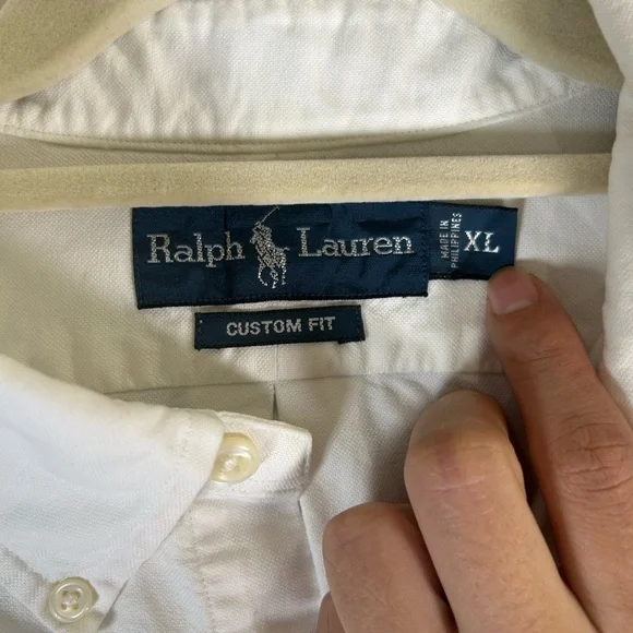 Vintage polo Ralph Lauren white embroidered logo button down shirt - Picture 2 of 11